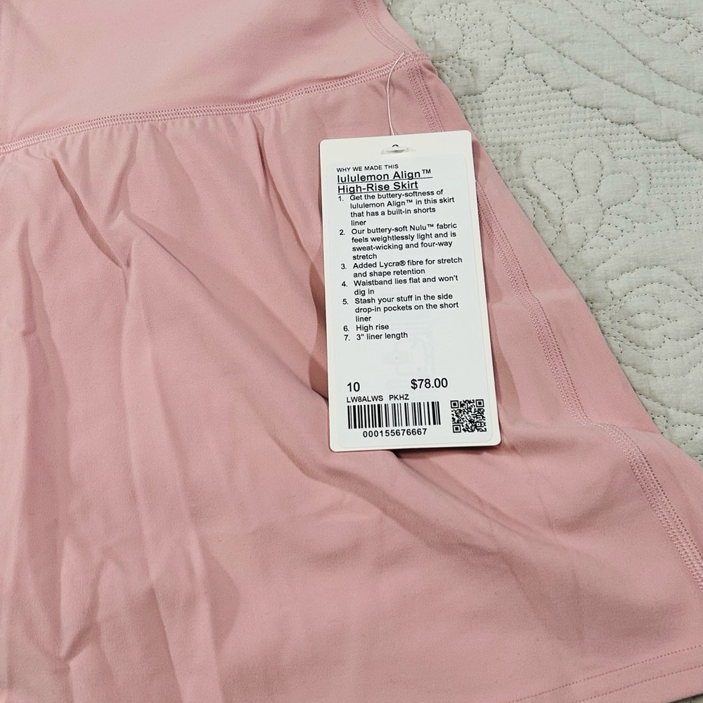 LULULEMON ATHLETICA Align™ High-Rise Skirt Pink Haze 10 NWT LL-166 - Picture 7 of 12